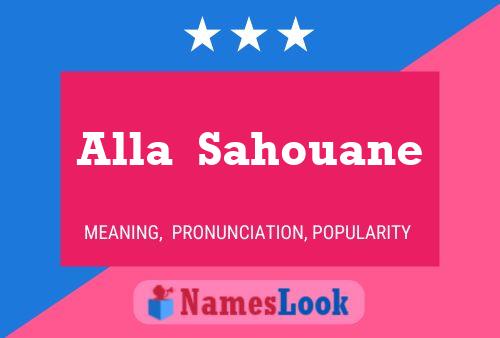 Alla  Sahouane பெயர் போஸ்டர்