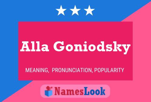 Alla Goniodsky பெயர் போஸ்டர்