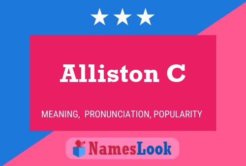 Alliston C பெயர் போஸ்டர்