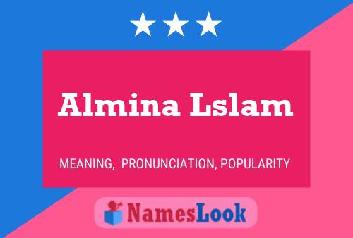 Almina Lslam பெயர் போஸ்டர்