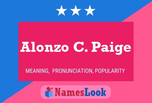 Alonzo C. Paige பெயர் போஸ்டர்