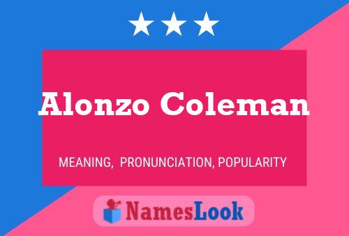 Alonzo Coleman பெயர் போஸ்டர்