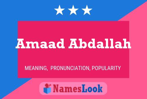 Amaad Abdallah பெயர் போஸ்டர்