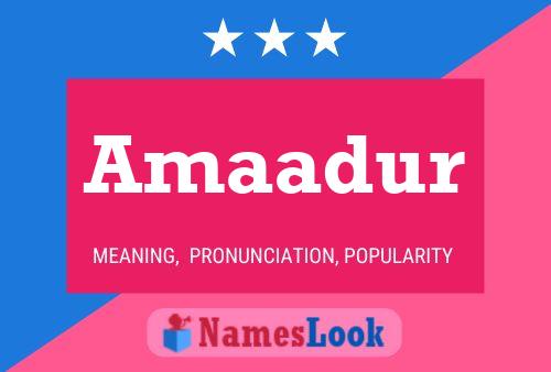 Amaadur பெயர் போஸ்டர்