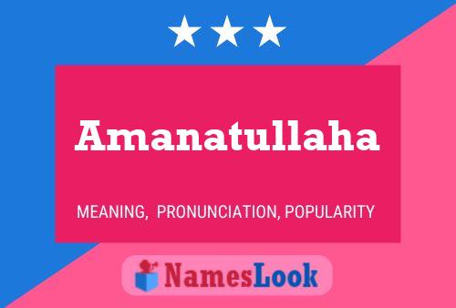 Amanatullaha பெயர் போஸ்டர்