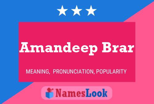 Amandeep Brar பெயர் போஸ்டர்