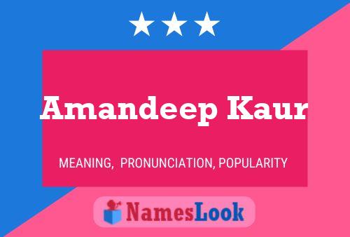 Amandeep Kaur பெயர் போஸ்டர்