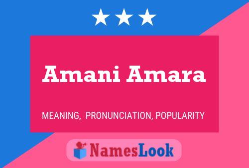 Amani Amara பெயர் போஸ்டர்