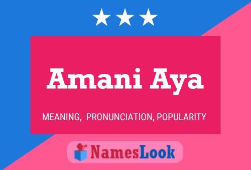 Amani Aya பெயர் போஸ்டர்