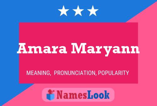 Amara Maryann பெயர் போஸ்டர்