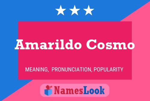 Amarildo Cosmo பெயர் போஸ்டர்