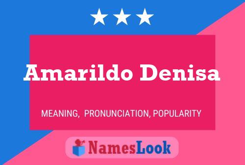 Amarildo Denisa பெயர் போஸ்டர்