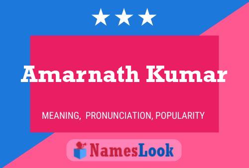 Amarnath Kumar பெயர் போஸ்டர்