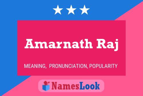 Amarnath Raj பெயர் போஸ்டர்