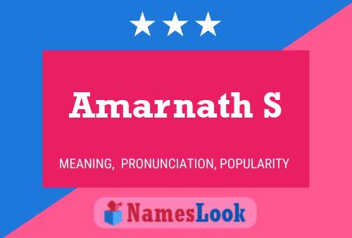 Amarnath S பெயர் போஸ்டர்