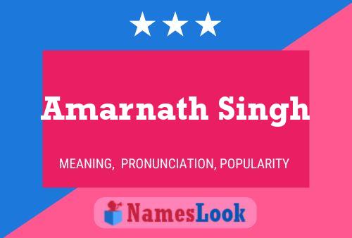 Amarnath Singh பெயர் போஸ்டர்