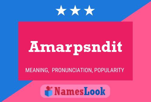 Amarpsndit பெயர் போஸ்டர்