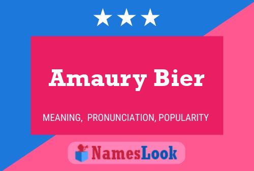 Amaury Bier பெயர் போஸ்டர்