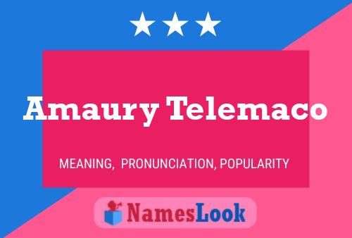 Amaury Telemaco பெயர் போஸ்டர்