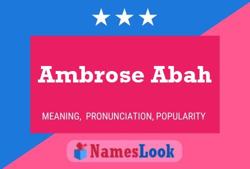 Ambrose Abah பெயர் போஸ்டர்