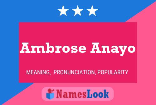 Ambrose Anayo பெயர் போஸ்டர்