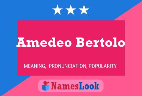 Amedeo Bertolo பெயர் போஸ்டர்