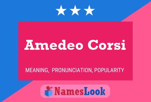 Amedeo Corsi பெயர் போஸ்டர்