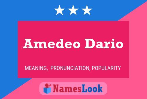 Amedeo Dario பெயர் போஸ்டர்