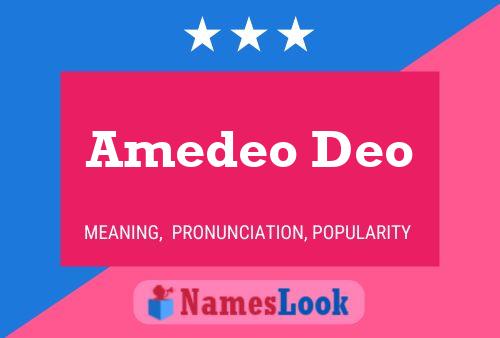 Amedeo Deo பெயர் போஸ்டர்