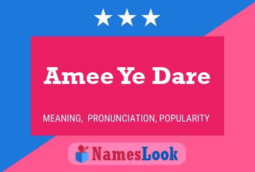 Amee Ye Dare பெயர் போஸ்டர்