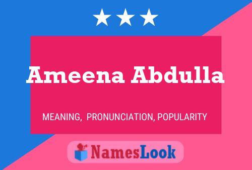 Ameena Abdulla பெயர் போஸ்டர்