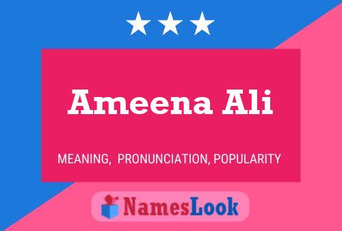 Ameena Ali பெயர் போஸ்டர்