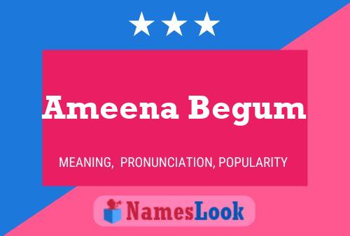 Ameena Begum பெயர் போஸ்டர்