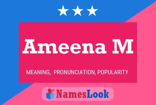 Ameena M பெயர் போஸ்டர்