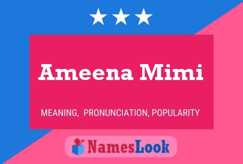 Ameena Mimi பெயர் போஸ்டர்