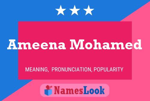 Ameena Mohamed பெயர் போஸ்டர்