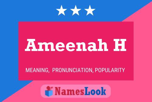 Ameenah H பெயர் போஸ்டர்