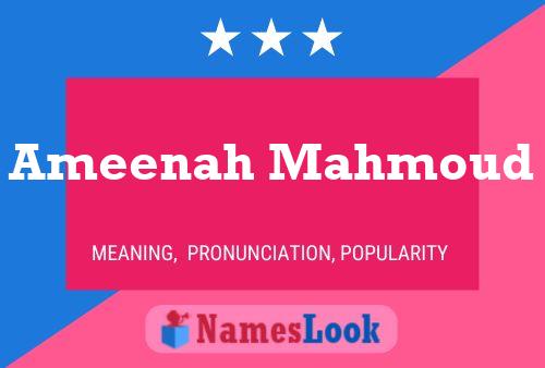 Ameenah Mahmoud பெயர் போஸ்டர்