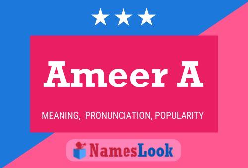 Ameer A பெயர் போஸ்டர்