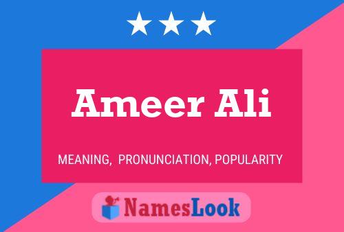 Ameer Ali பெயர் போஸ்டர்