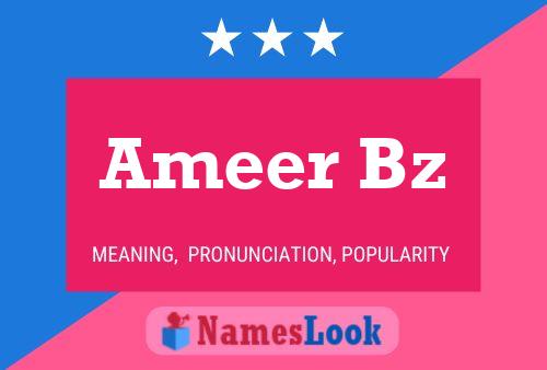 Ameer Bz பெயர் போஸ்டர்