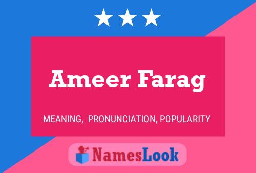 Ameer Farag பெயர் போஸ்டர்