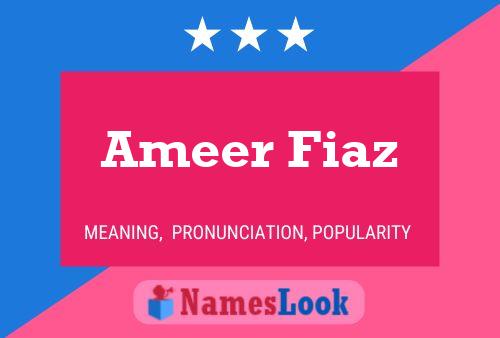 Ameer Fiaz பெயர் போஸ்டர்