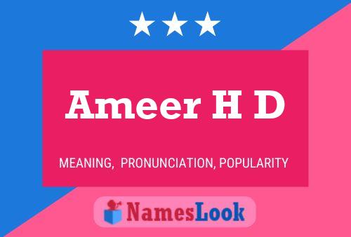 Ameer H D பெயர் போஸ்டர்