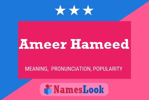 Ameer Hameed பெயர் போஸ்டர்