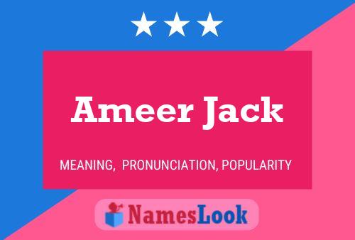 Ameer Jack பெயர் போஸ்டர்