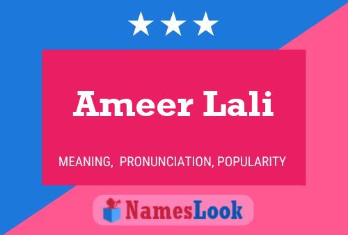 Ameer Lali பெயர் போஸ்டர்