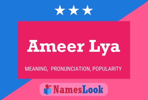 Ameer Lya பெயர் போஸ்டர்