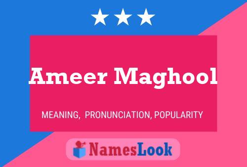 Ameer Maghool பெயர் போஸ்டர்