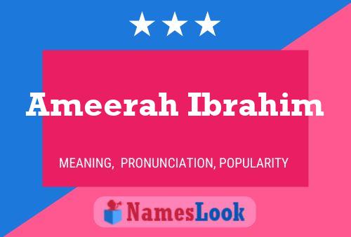 Ameerah Ibrahim பெயர் போஸ்டர்